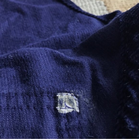 Vintage OshKosh B’gosh Sz 12 M Navy Blue Corduroy Vestbak Overalls Made in USA - Picture 16 of 16